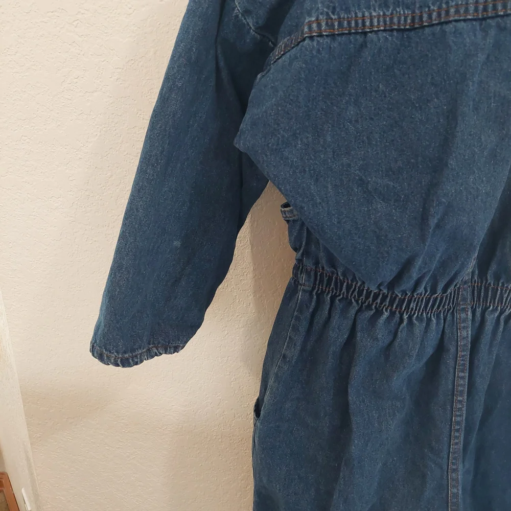 Vintage IDEAS Denim Jumpsuit Medium Made in USA Boiler Suit 100% Cotton - Picture 5 of 11